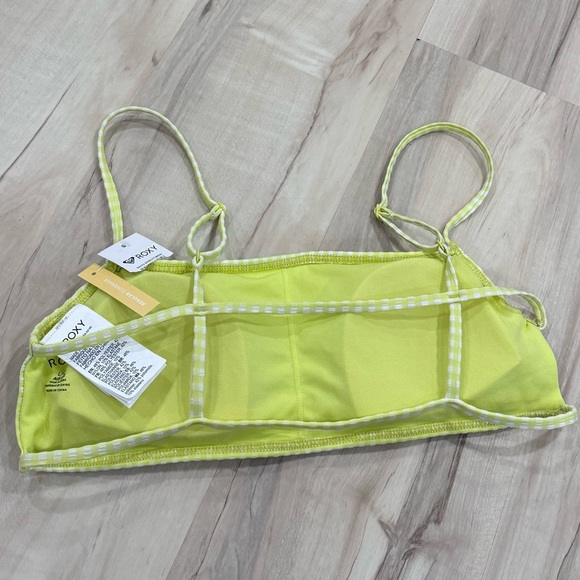 NWT Roxy Beautiful Sun Bralette Bandeau Limeade Yellow Large - Picture 4 of 9